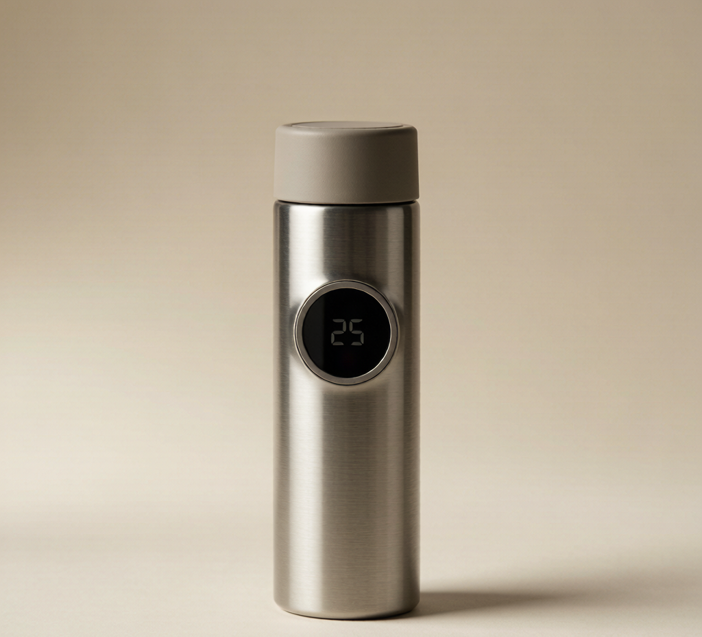Meridian — Hydration Tracking Bottle — meridian brushed steel 1